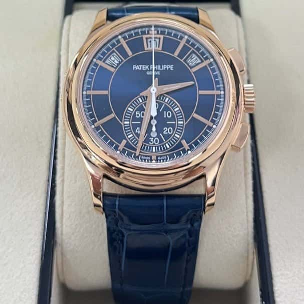 Patek Philippe Annual Calendar Chronograph 5905R-010 Blue Dial 42mm Blue Never worn - Back View