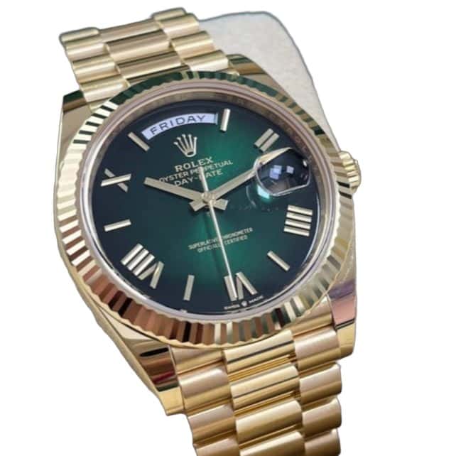 Rolex Day-Date 40 Green Never worn - Front View