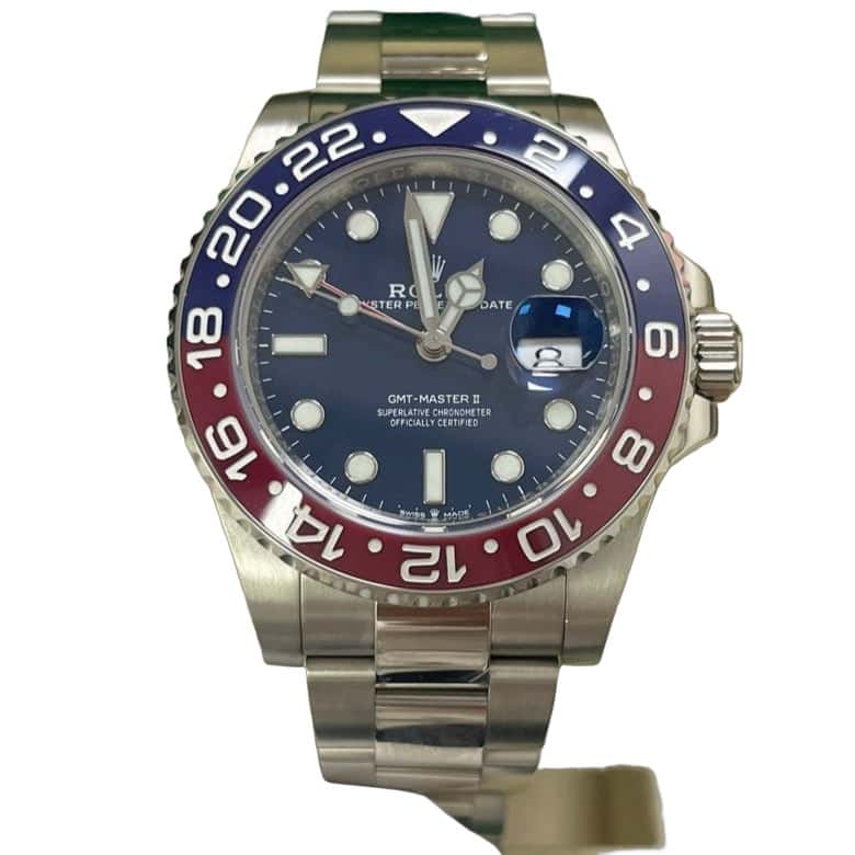 Rolex GMT-Master II 40mm Blue Never worn - Front View