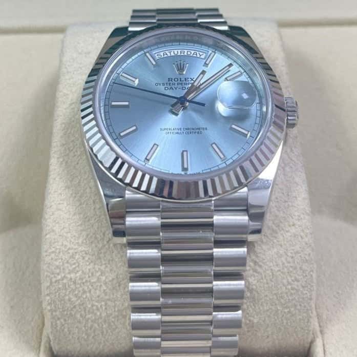 Rolex Day-Date 40 Blue Never worn - Back View