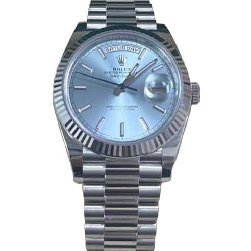 Rolex Day-Date 40 Blue Never worn - Front View