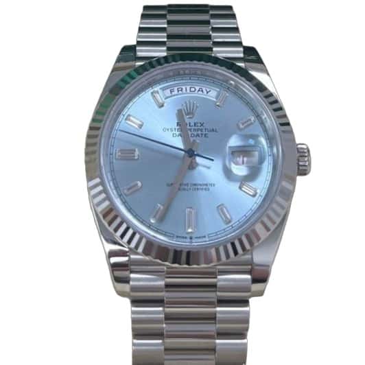 Rolex Day-Date 40 Blue Never worn - Front View