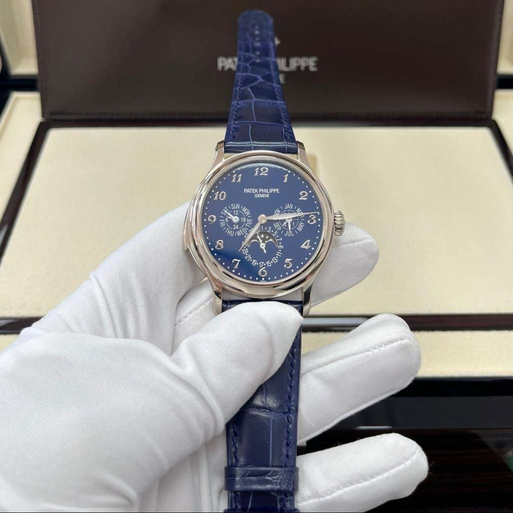Patek Philippe Minute Repeater Perpetual Calendar Grande Complication White Gold Blue Dial 5374G-001 42mm Blue Never worn - Inside View
