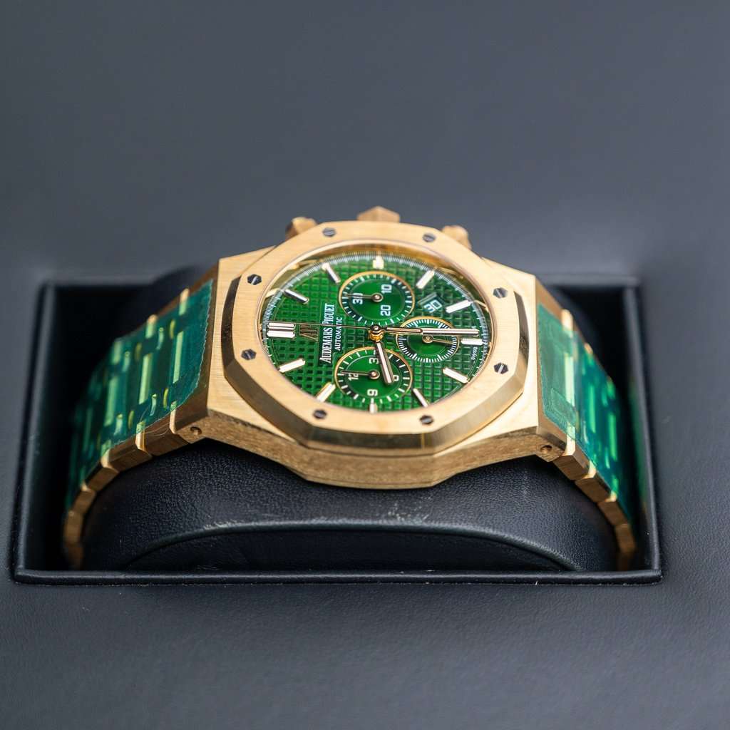 Audemars Piguet 41 mm Royal Oak Selfwinding Chronograph (Reference # 26331BA.OO.1220BA.02) MultiColor Never worn - Box View