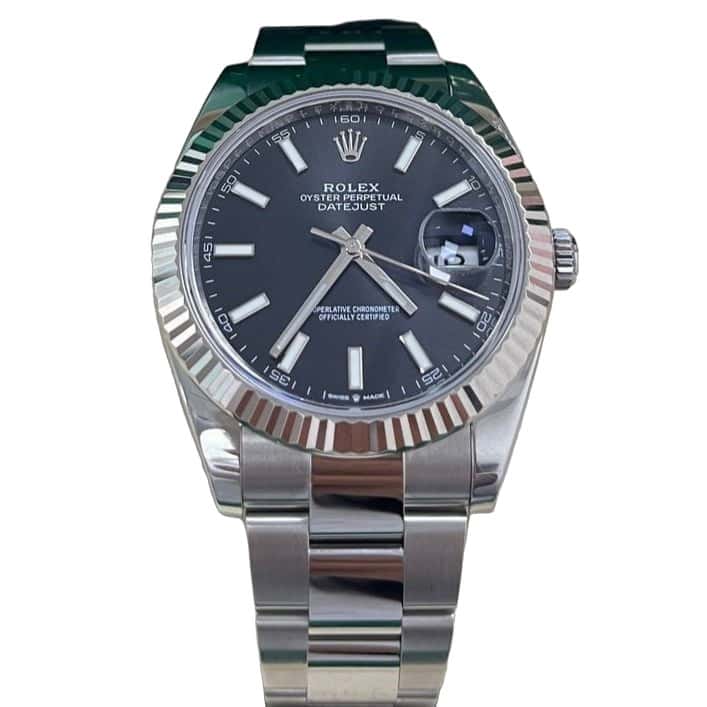 Rolex Datejust 41 Black Never worn - Front View