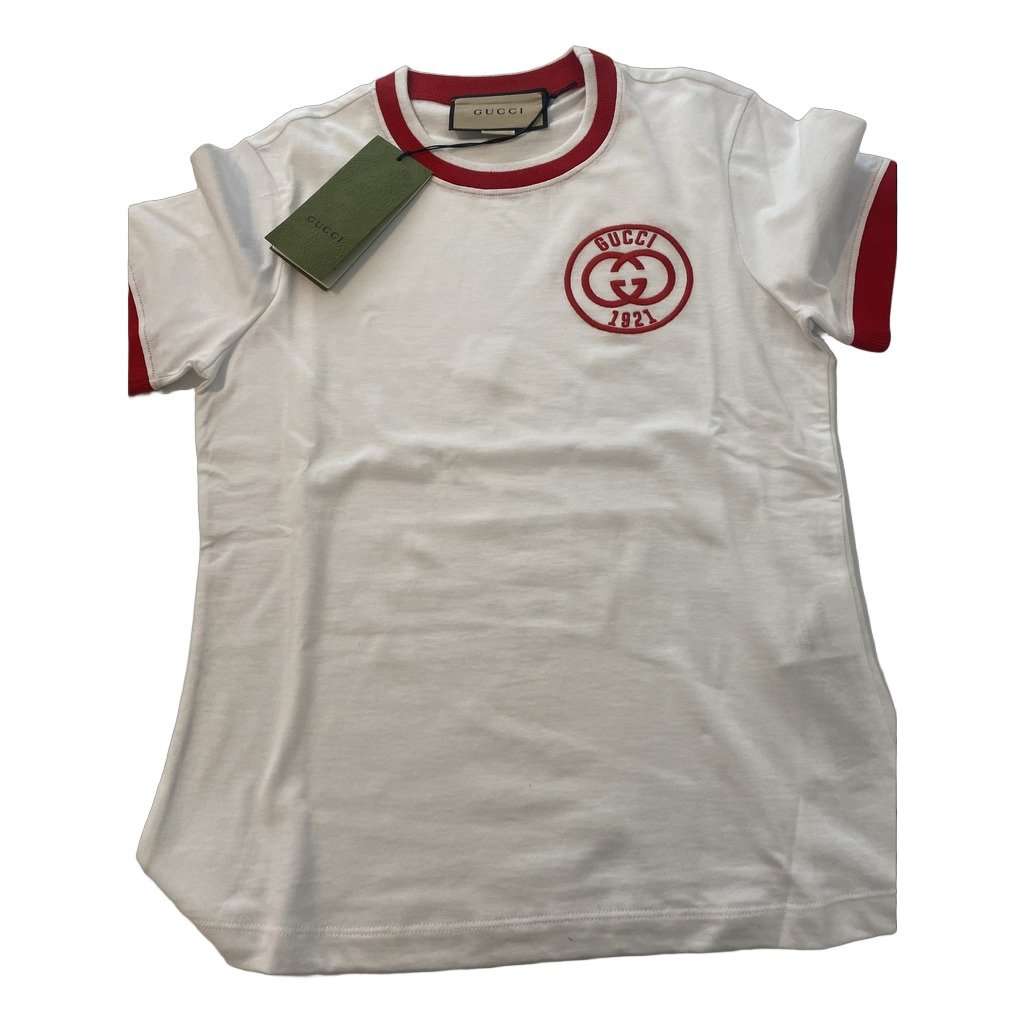 Gucci T-shirt White Cotton Never worn, with tag - Front View