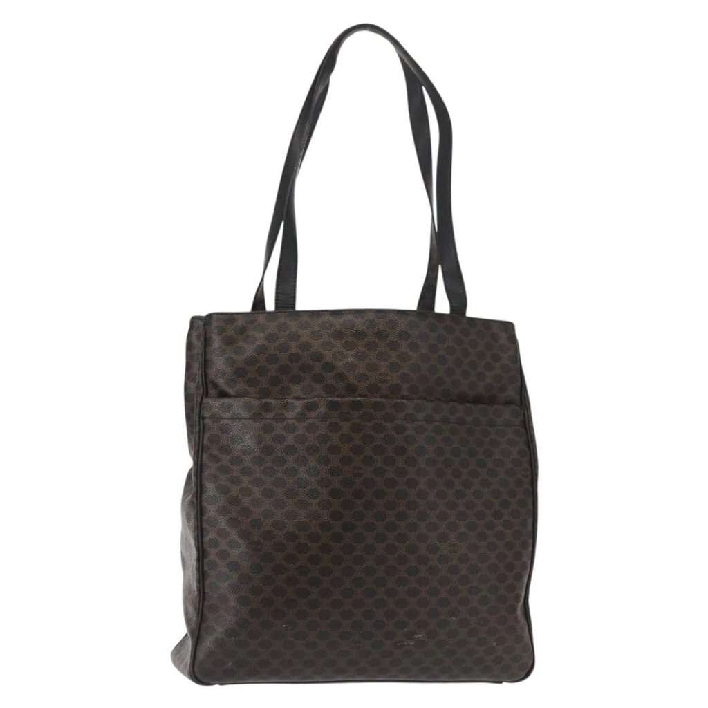 Celine Tote Bag Black Leather Good - Front View