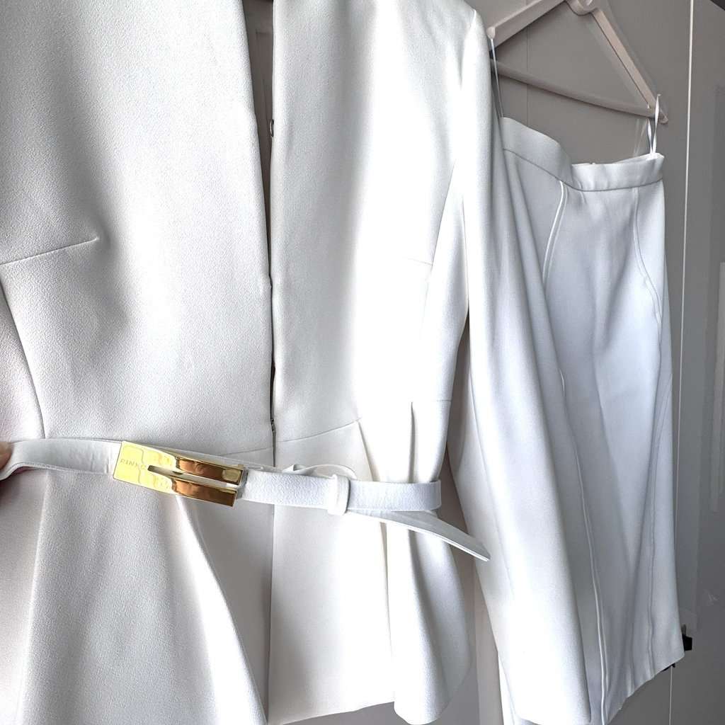Pinko Blazer and Skirt White Very good - Back View