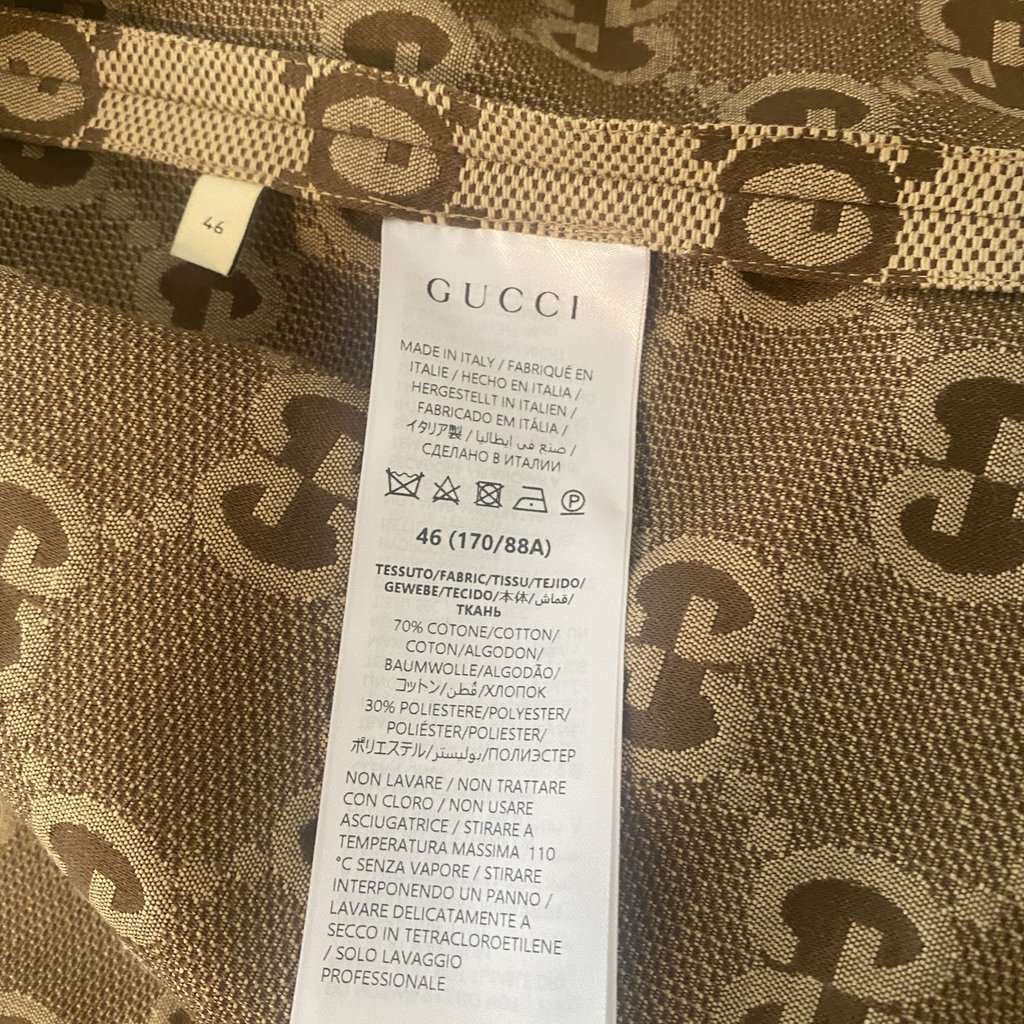 Gucci Canvas Jacket Brown Canvas Never worn, with tag - Inside View