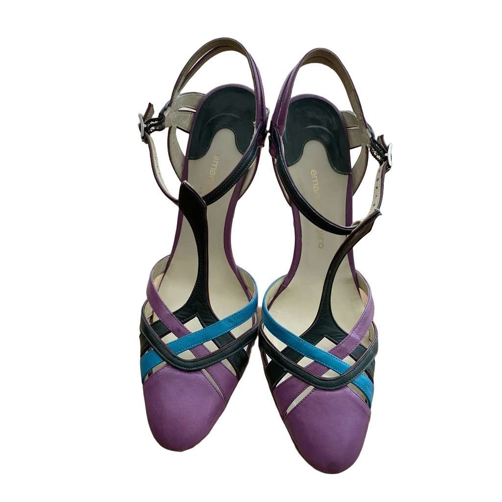 Emanuel Ungaro Multicolour Heels MultiColor Leather Good condition - Front View