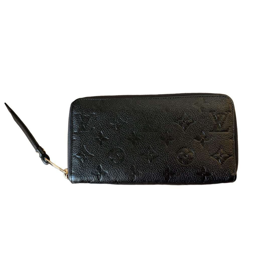 Louis Vuitton Monogram Empreinte Zippy Wallet Black Good condition - Front View