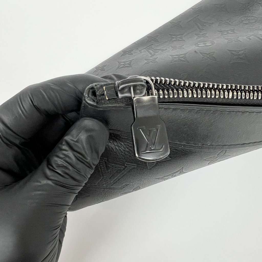 Louis Vuitton Monogram Shadow Leather Pochette Jour GM Black Leather Good - Model View