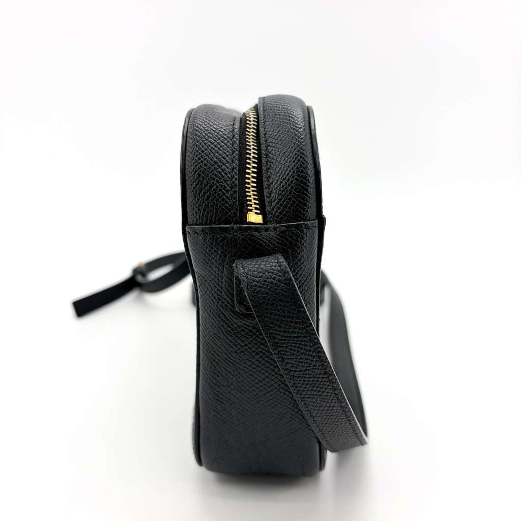 Balenciaga Bill Camera Shoulder Bag Small Black Black Leather Good - Model View
