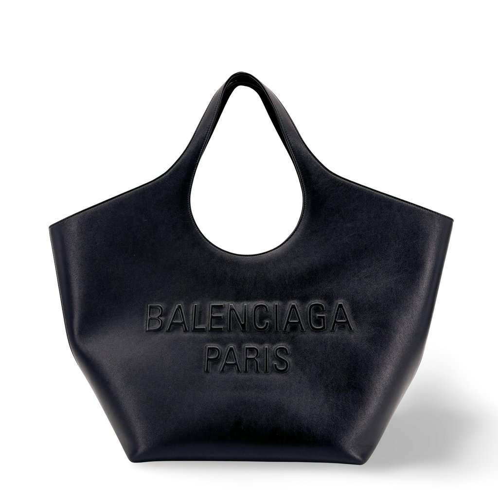 Balenciaga Mary-Kate Medium Tote Bag in Black Black Leather Very good - Front View