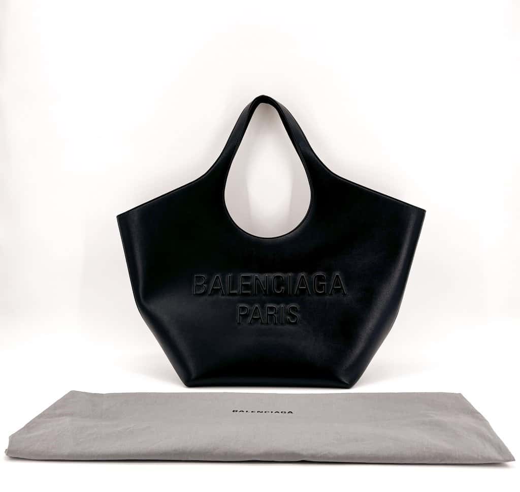 Balenciaga Mary-Kate Medium Tote Bag in Black Black Leather Very good - Back View