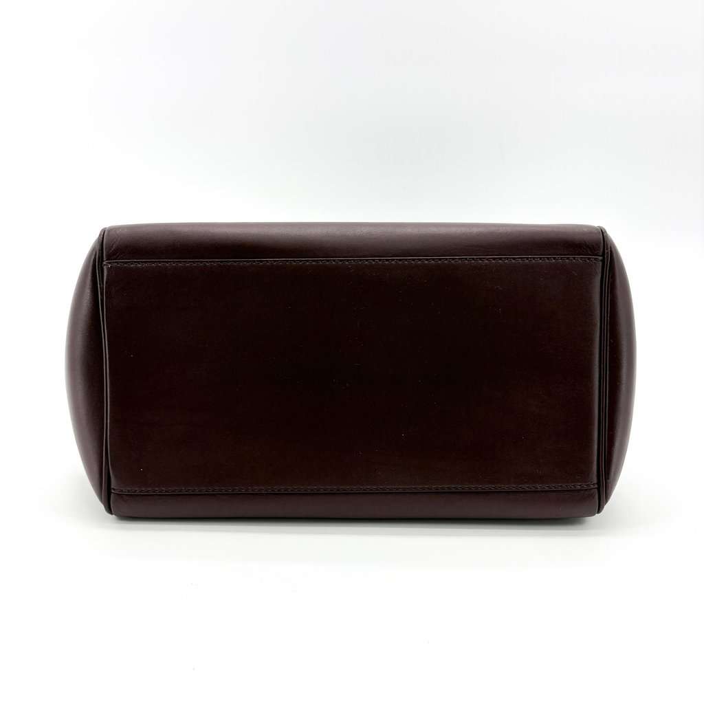 Bottega Veneta Intrecciato Small Bauleto Handbag Dark Brown Brown Leather Good - Box View
