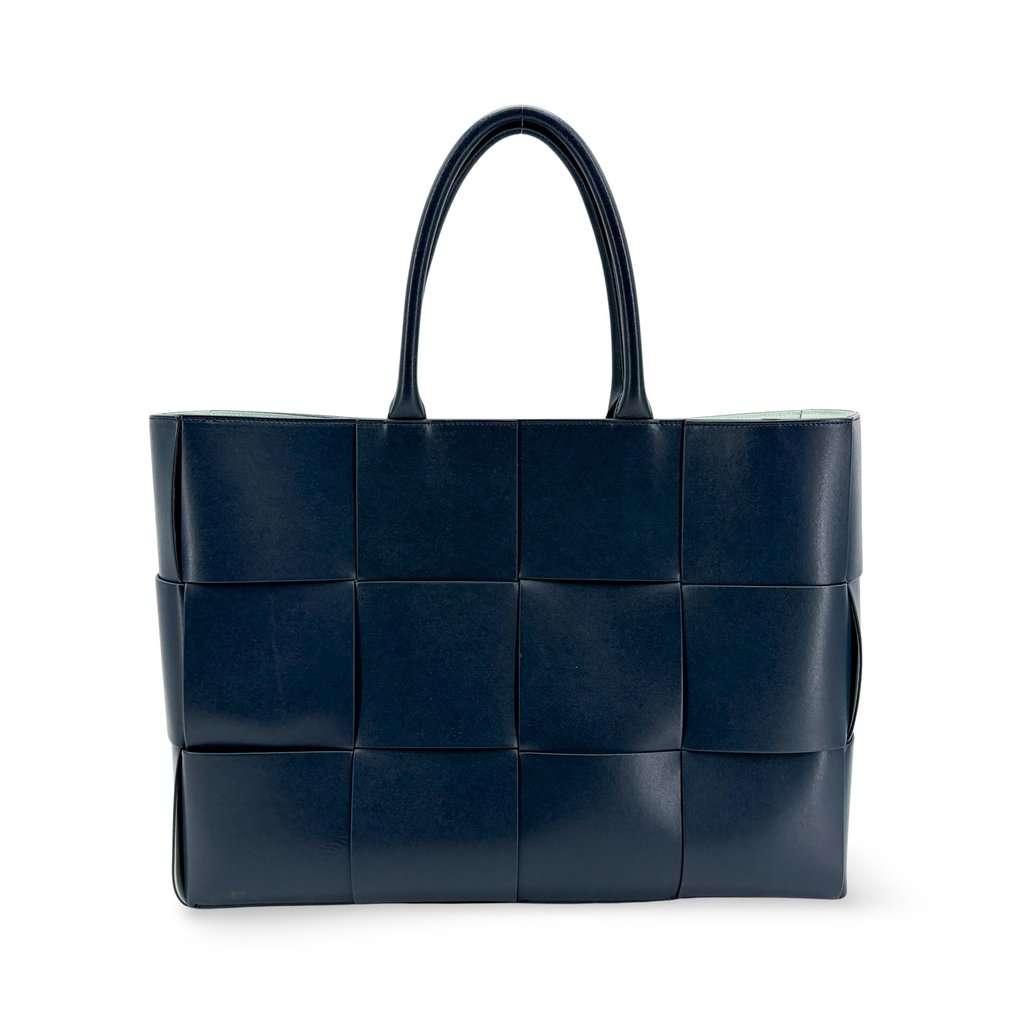 Bottega Veneta Large Arco Tote Bag Space Navy Leather Very good - Front View