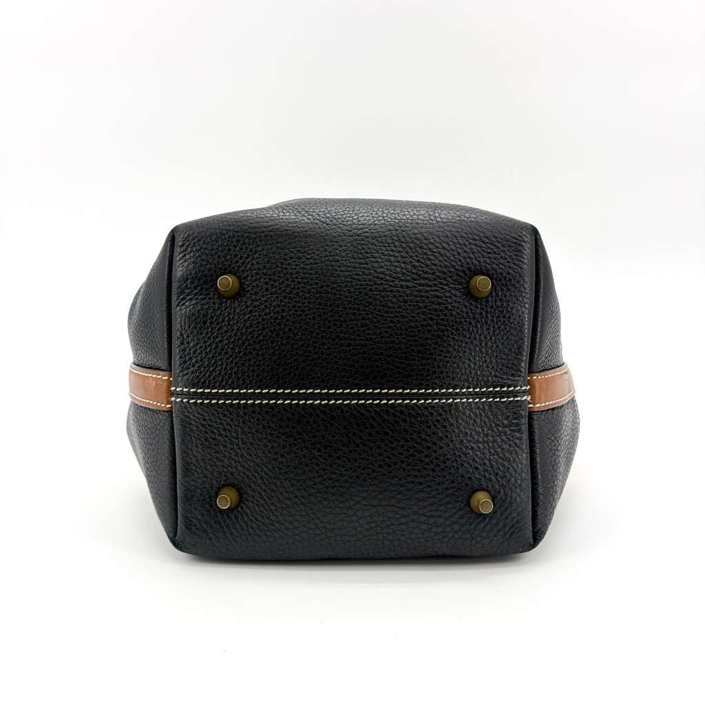 Burberry Medium Ashby Canvas Check Bucket Bag Black Brown Beige Canvas Fair - Box View