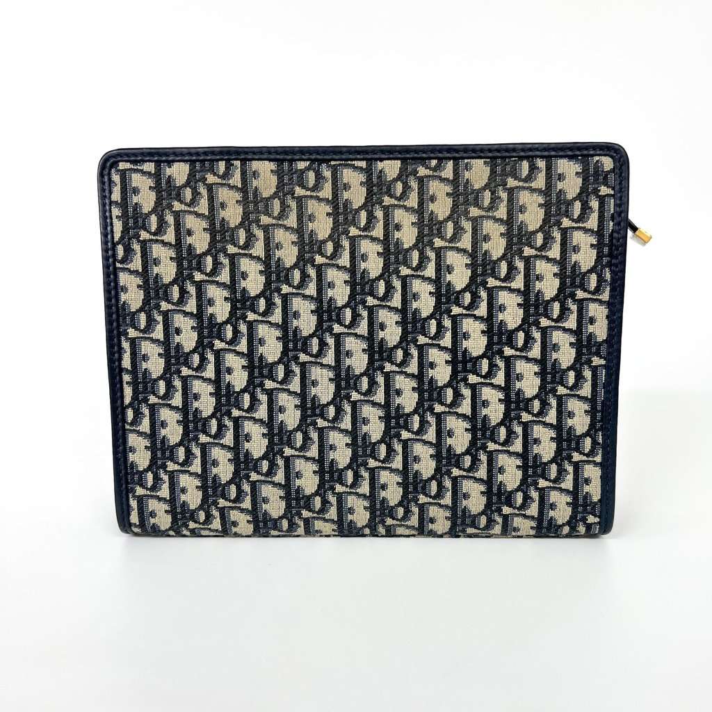 Dior Oblique 30 Montaigne Case Navy Blue Jacquard Good - Inside View