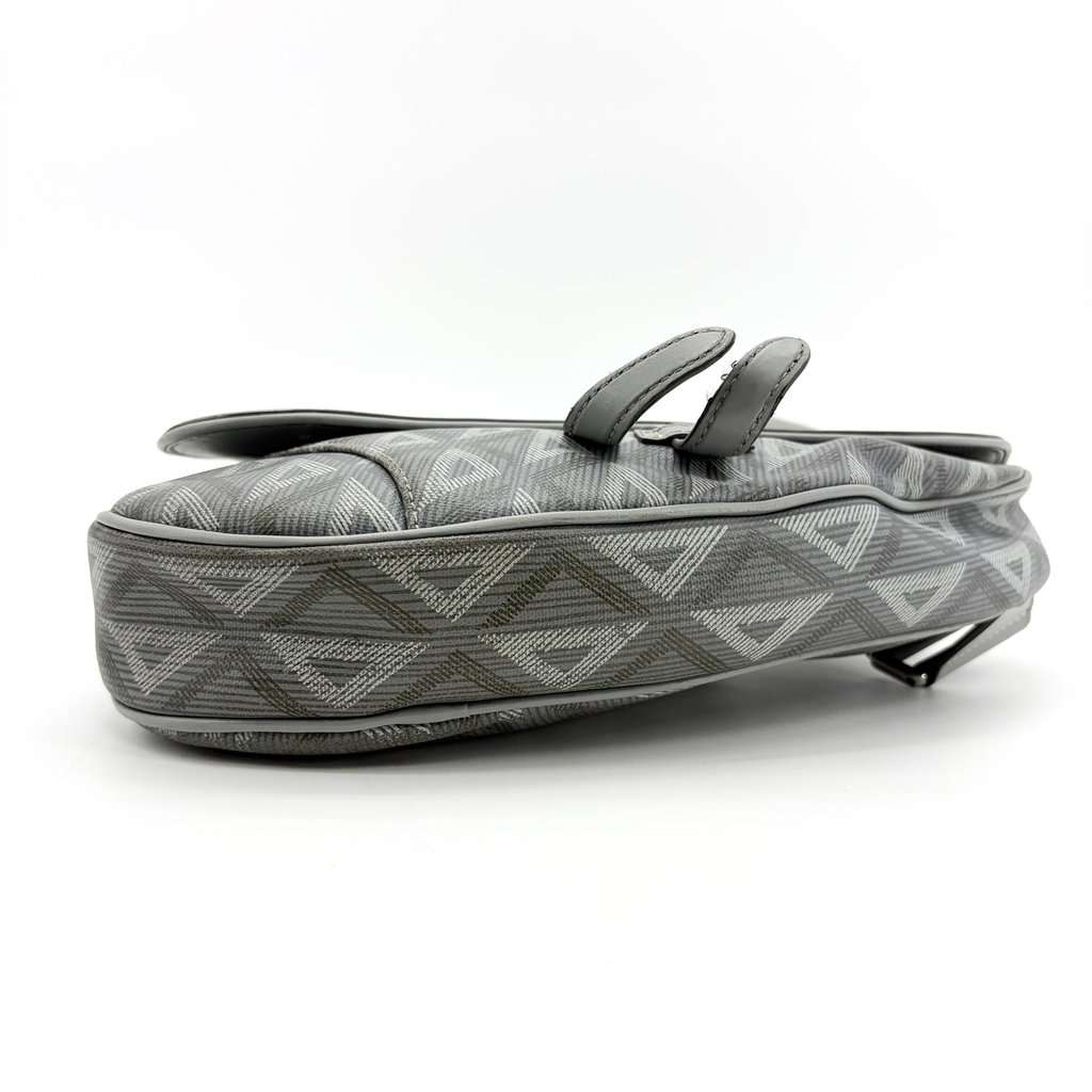 Dior Saddle Slingback Grey CD Diamond Canvas & Soft Calfskin MultiColor Canvas Fair - Box View