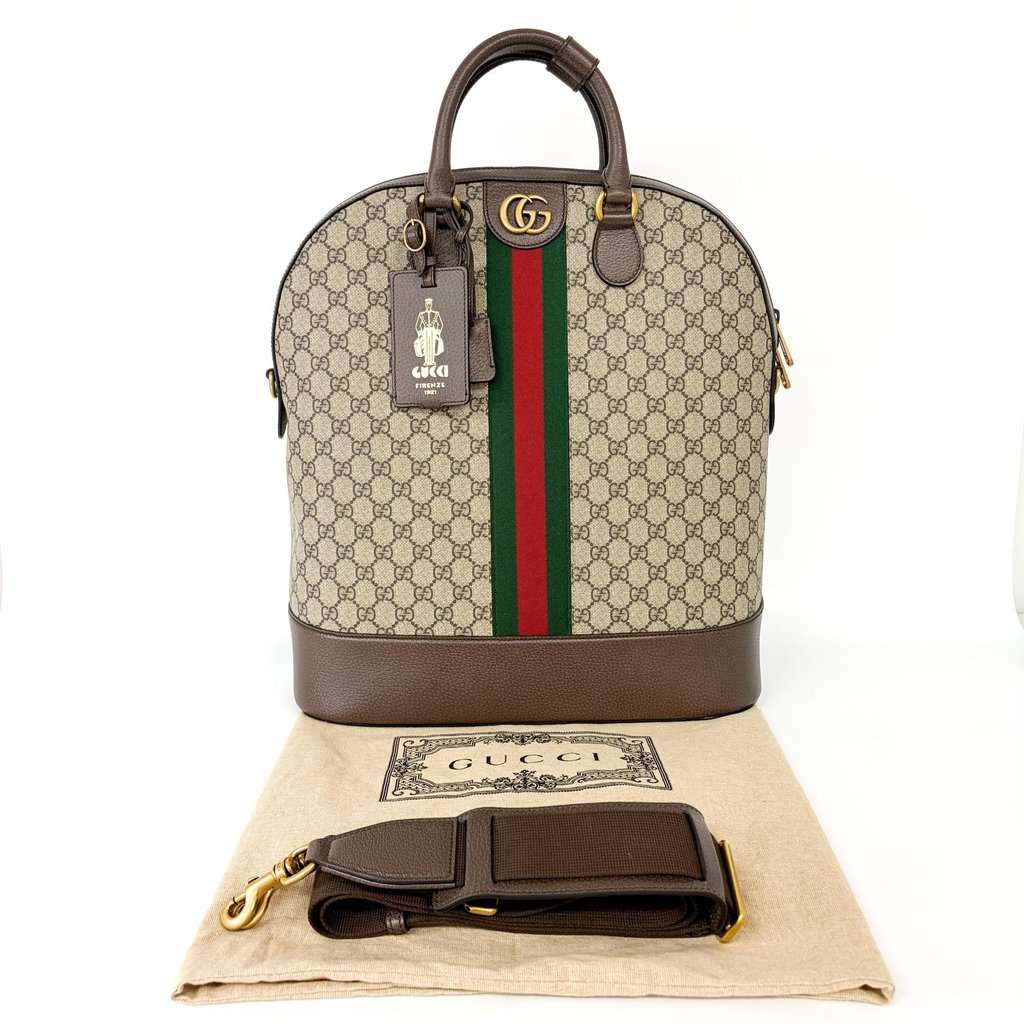 Gucci Ophidia GG Medium Tote Bag Brown MultiColor Canvas Very good - Back View