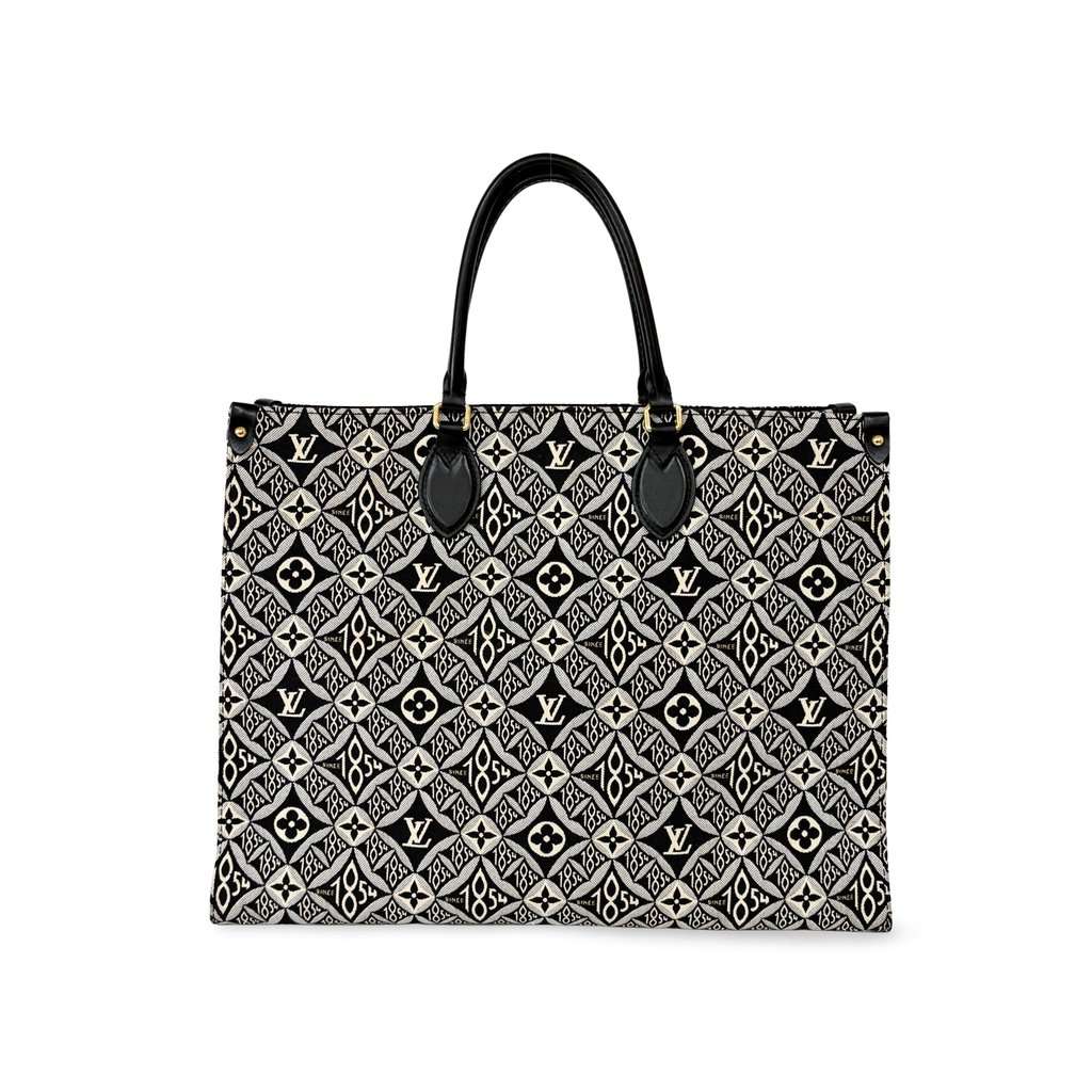 Louis Vuitton On the Go GM 1854 Black Black Jacquard Good - Front View