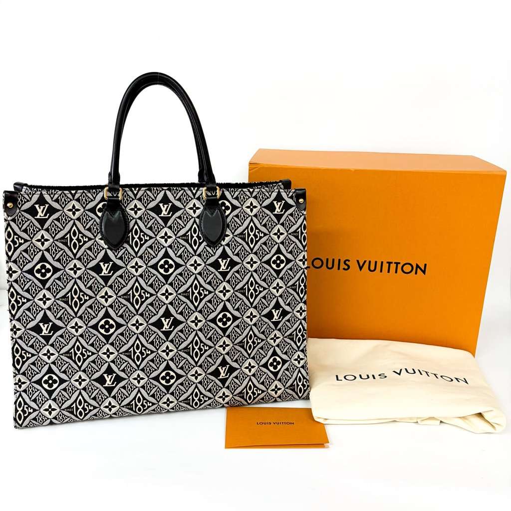Louis Vuitton On the Go GM 1854 Black Black Jacquard Good - Back View