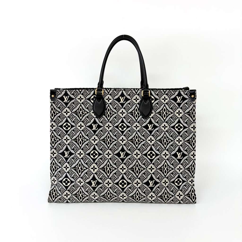 Louis Vuitton On the Go GM 1854 Black Black Jacquard Good - Inside View