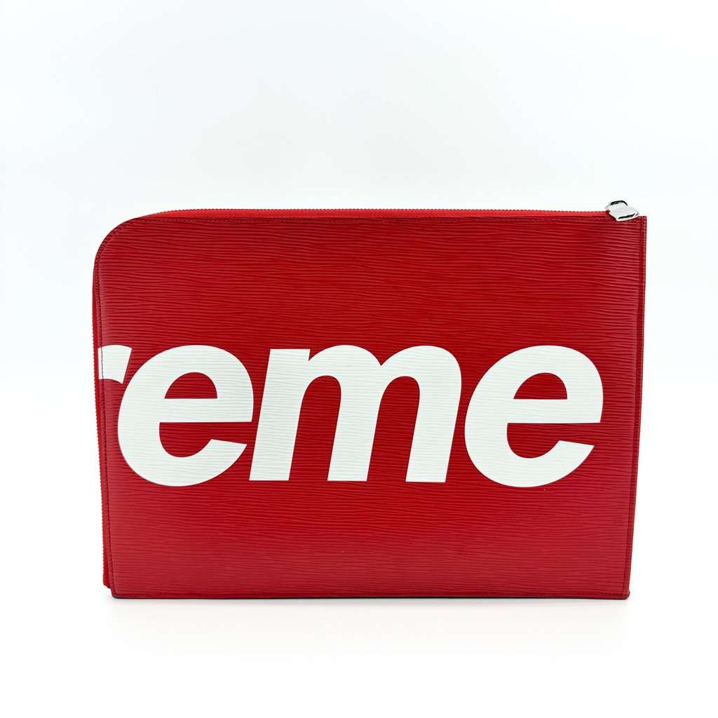 Louis Vuitton x Supreme Epi Pochette Jour GM Red MultiColor Leather Very good - Inside View