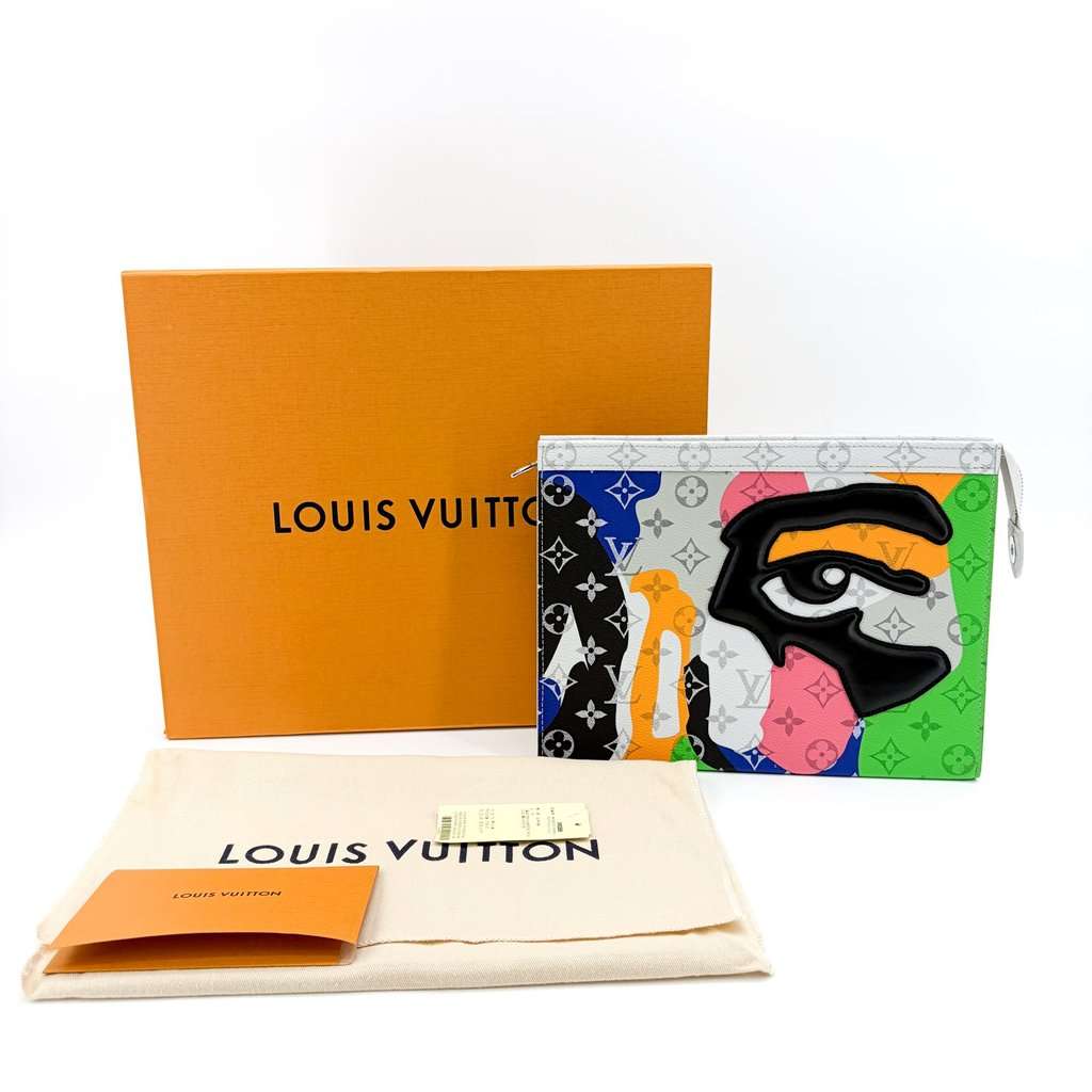 Louis Vuitton Monogram Face Pochette Voyage MM Multicolor Black Canvas Very good - Back View
