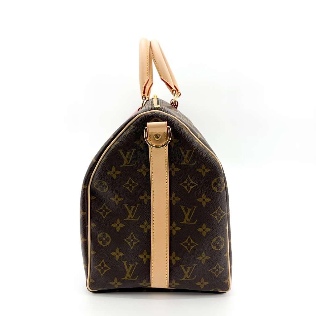 Louis Vuitton Monogram Pink Rabbit Keepall 45 Beige Canvas Very good - Model View