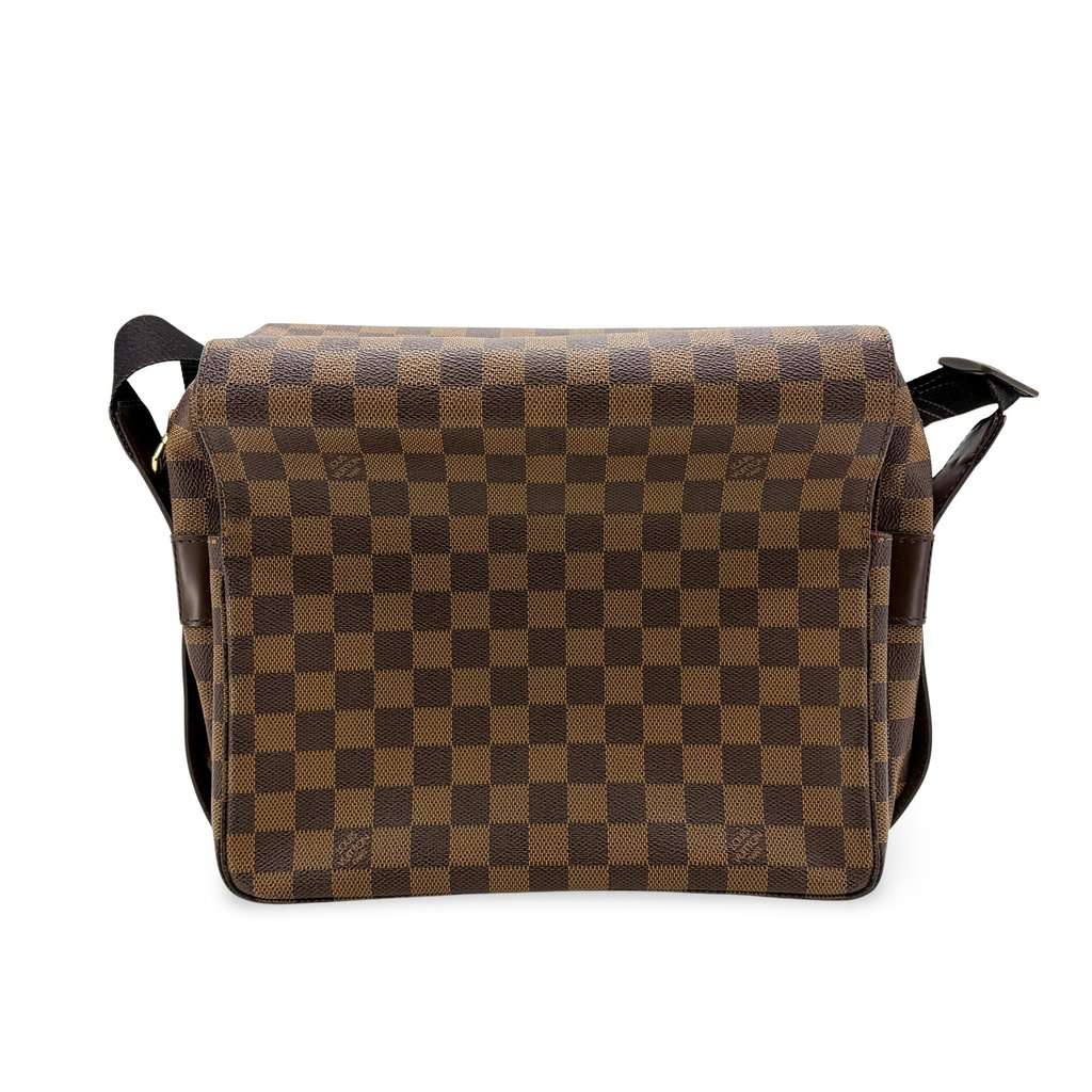 Louis Vuitton Naviglio Messenger Bag Damier Ebene Brown Canvas Very good - Front View