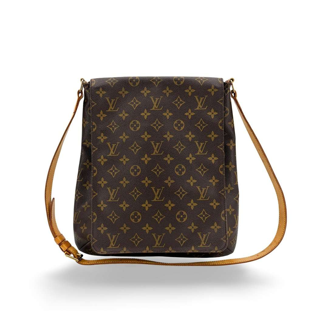 Louis Vuitton Monogram Musette Salsa Long Beige Canvas Fair - Front View