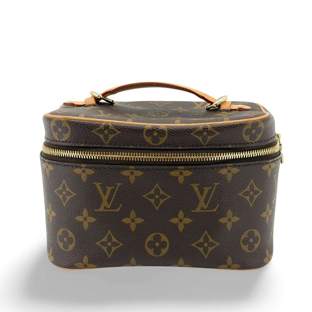 Louis Vuitton Monogram Nice Mini Beauty Case Brown Beige Canvas Very good - Front View
