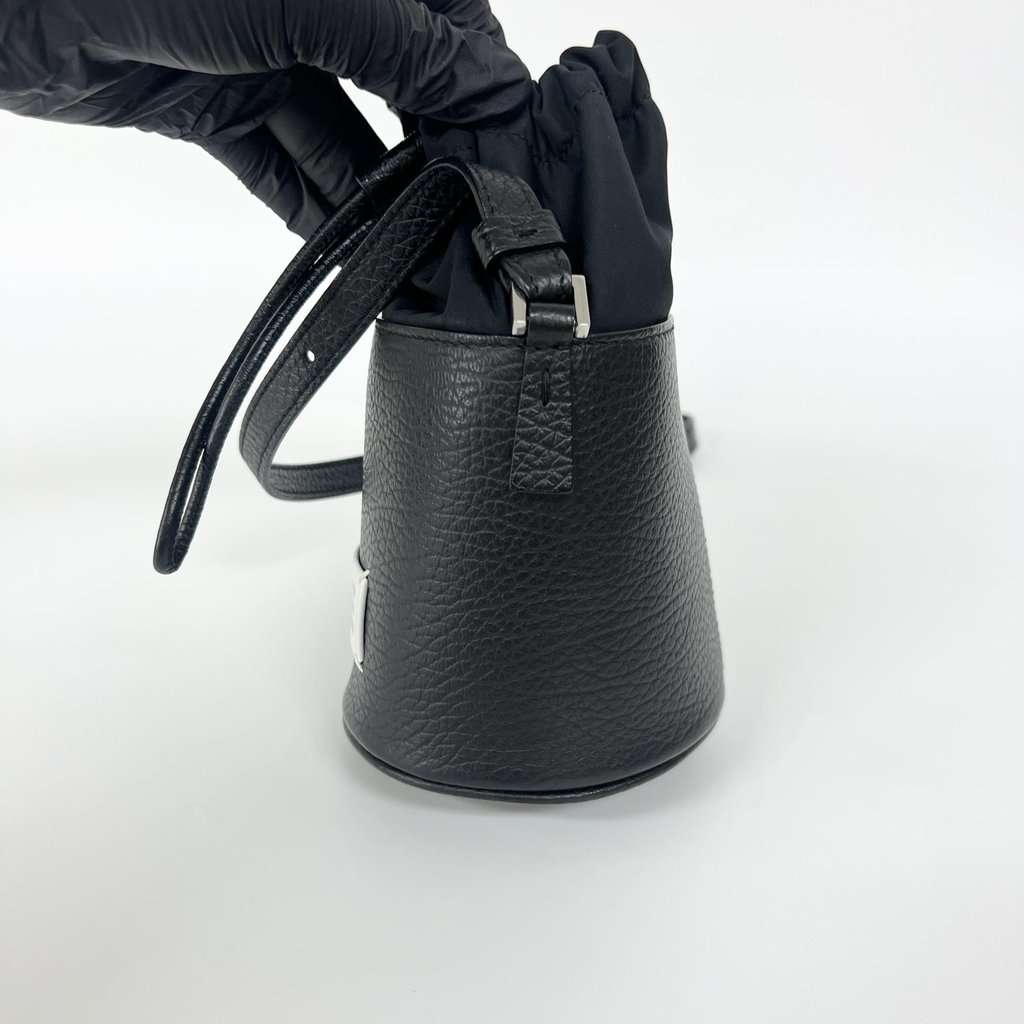 Maison Margiela 5AC Micro Bucket Bag Black Black Canvas Good - Inside View