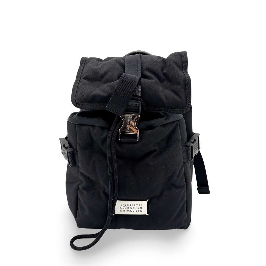 Maison Margiela Nylon Buckle Backpack Black Black Polyamide Good - Front View