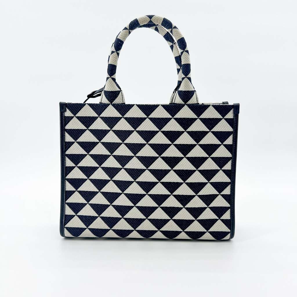 Prada Symbol embroidered fabric tote bag MultiColor Leather Very good - Inside View