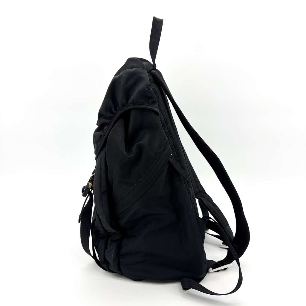 Prada Re-Nylon Backpack Medium Black Black Polyamide Good - Inside View