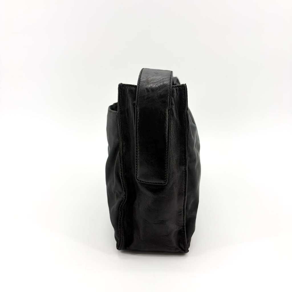 Prada Tessuto Nylon Shoulder Bag Black Black Polyamide Good - Model View