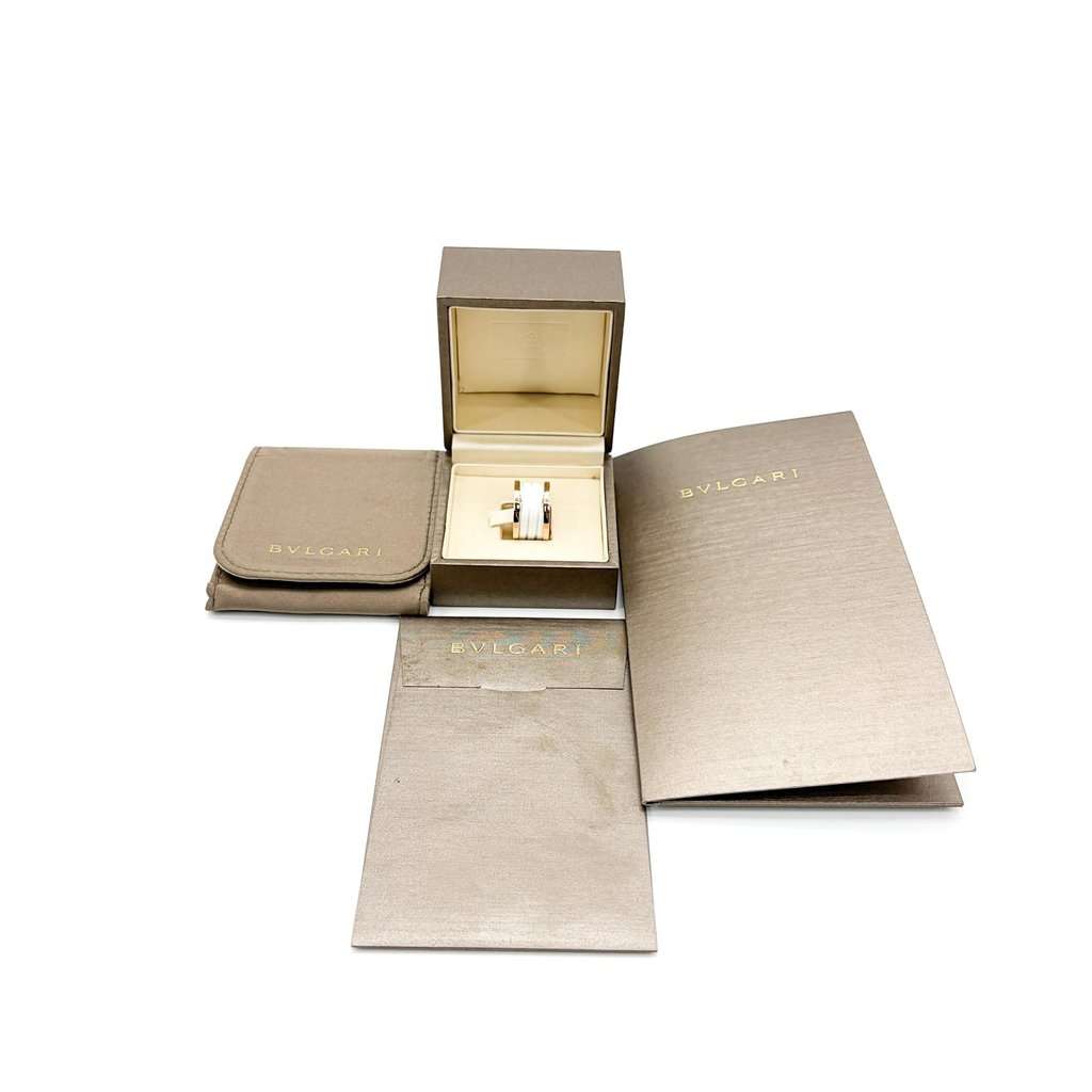 Bvlgari B.Zero1 4-Band Ring Rose Gold White Ceramic White Rose Gold Very good - Back View