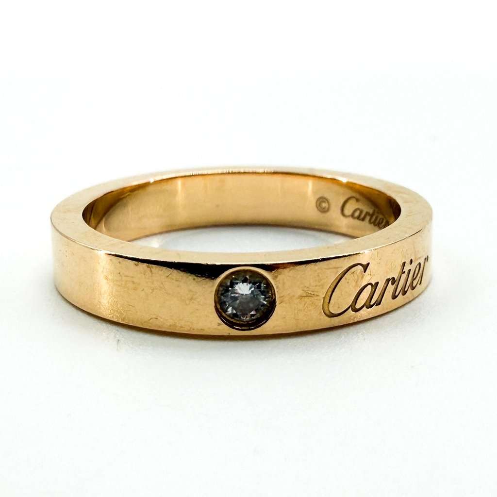 Cartier C de Cartier Wedding Band 18K Yellow Gold 1 Diamond Gold Diamond Very good - Box View