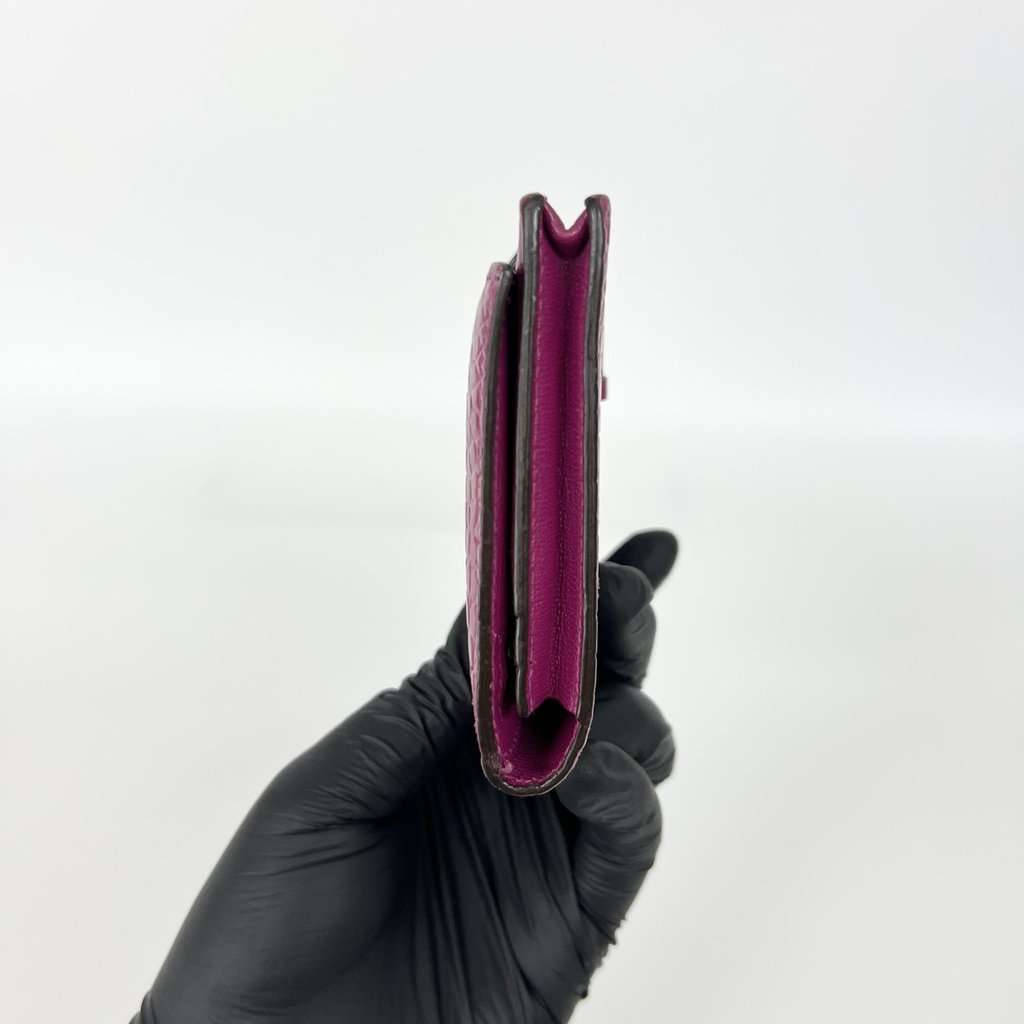 Hermès Beane Soufflé Alligator Pink Silver Hardware (D Engraving) Pink Leather Good - Model View