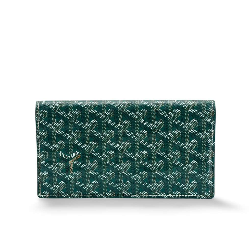 Goyard Richelieu Long Wallet Green Green Canvas Very good - Front View