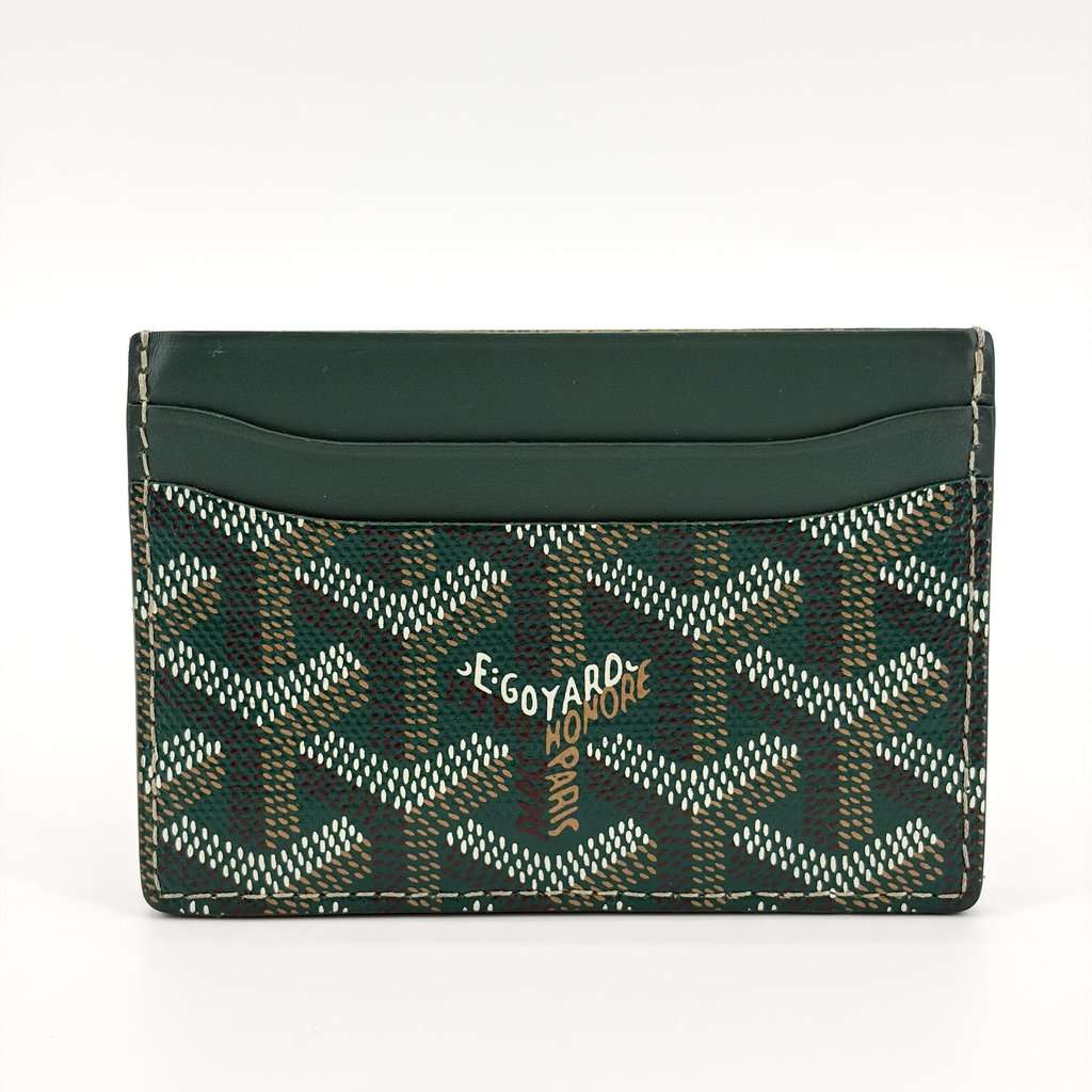 Goyard Saint Sulpice Card Holder Green Black Canvas Very good - Inside View