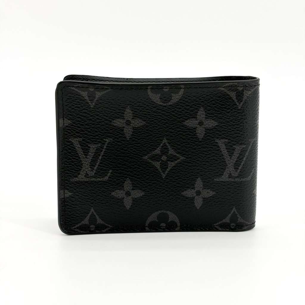 Louis Vuitton Monogram Eclipse Multiple Wallet Black Canvas Good - Inside View
