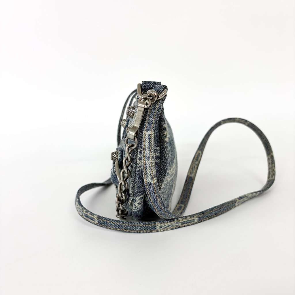 Balenciaga Le Cagol XS Shoulder Bag BB Monogram Denim Blue Blue Denim Very good - Model View