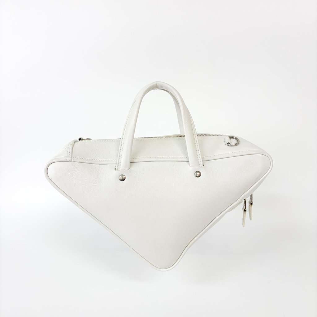 Balenciaga Triangle Duffle S White MultiColor Leather Good - Inside View