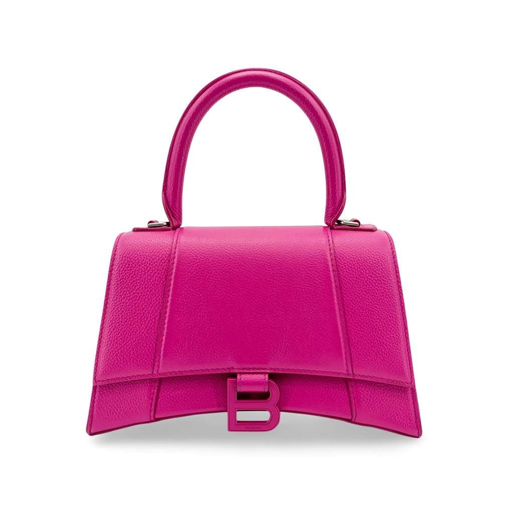 Balenciaga Hourglass XS Top Handle Bag Fuchsia MultiColor Leather Very good - Front View