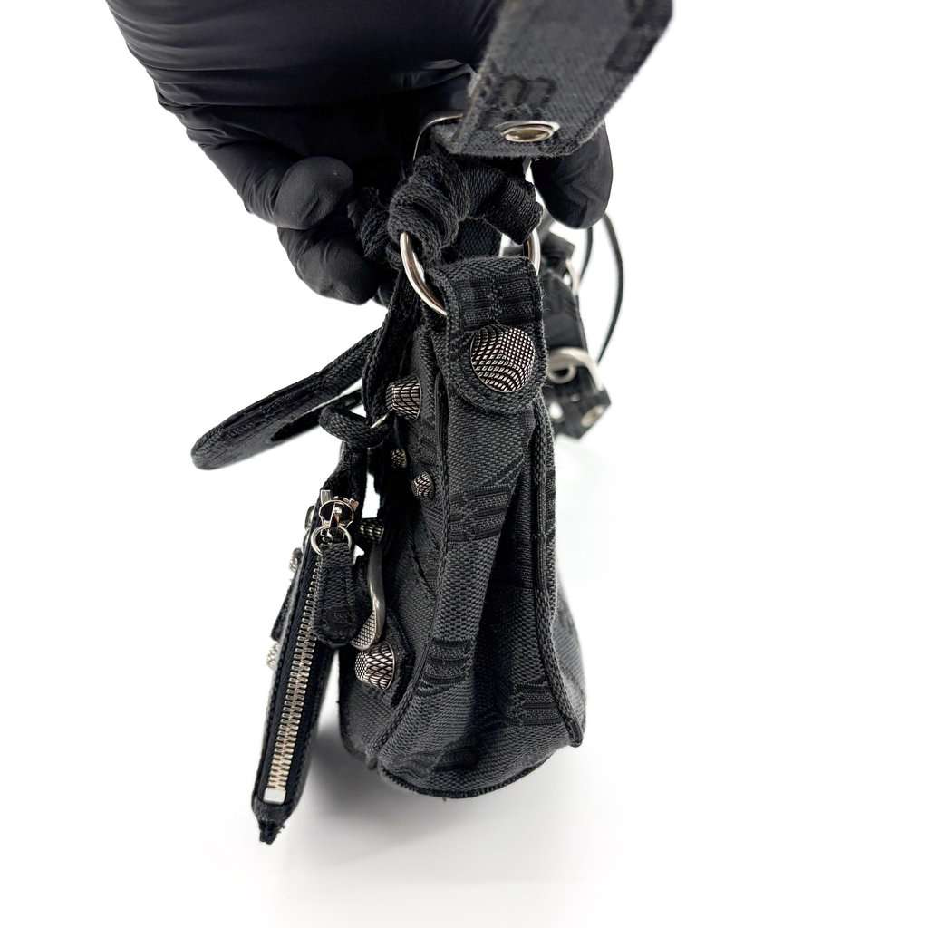 Balenciaga Le Cagol XS Shoulder Bag Black Black Canvas Very good - Model View