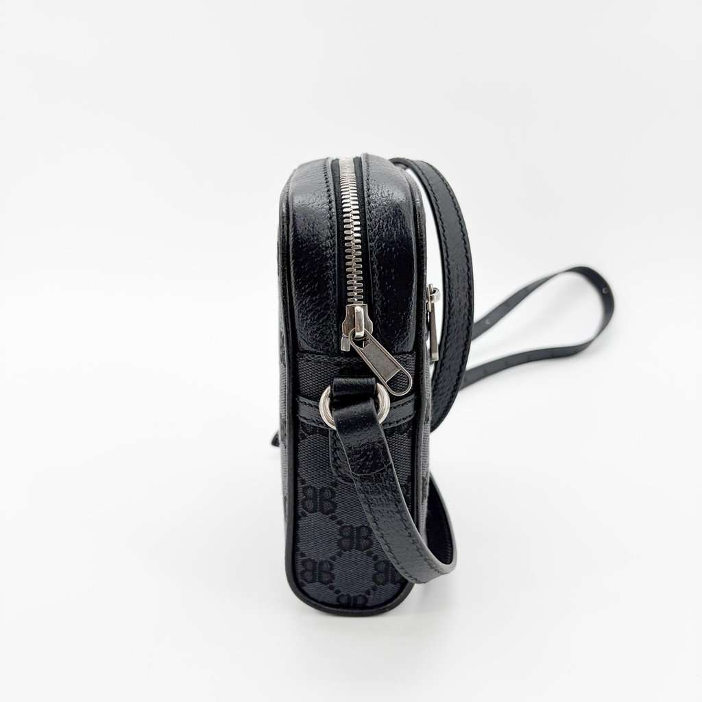 Balenciaga X Gucci BB Monogram Signature Messenger Bag Black Black Canvas Very good - Box View